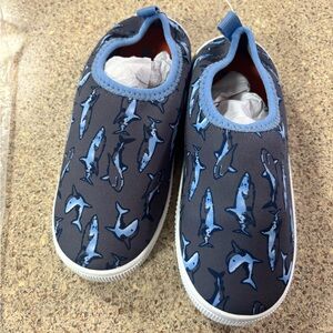 Carter's Shark Print Kids Shoes - Blue and Gray